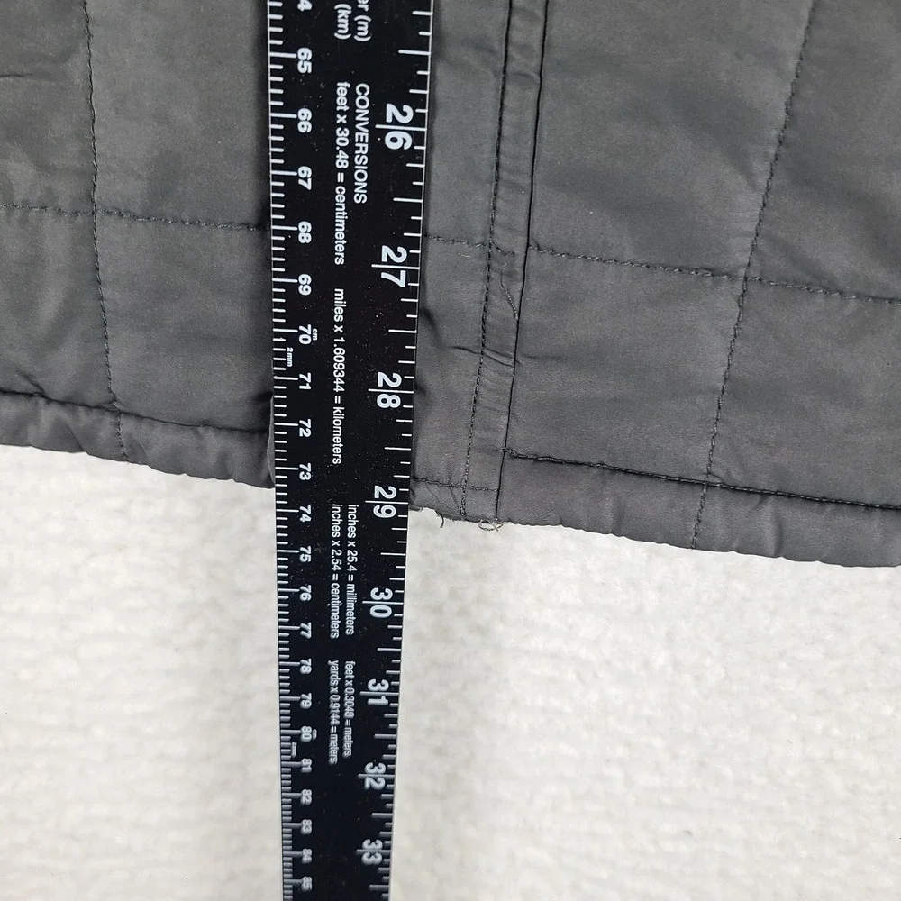 Marine Layer Sweater Vest Mens Large Dark Gray Full Zip Quilted Puffer‎ Jacket